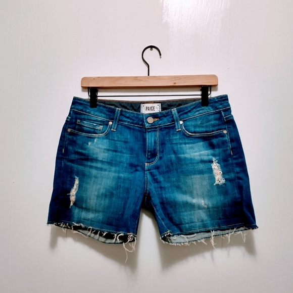 PAIGE Pants - Paige distressed shorts with raw hem